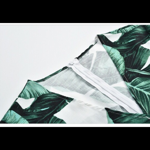 LAST ONE 🍃 Green leaf palm tropical summer romper - Picture 7 of 8